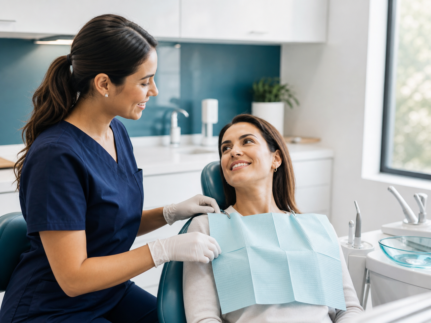 Professional dental cleaning visit